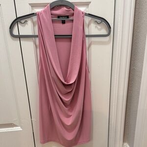 Express Rose Sleeveless Drape Top